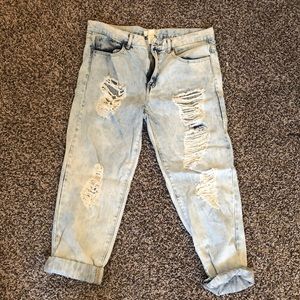 Forever 21 distressed jeans